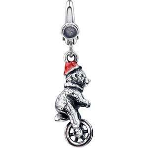    Sterling Silver 24.00X08.00 MM Bear On Unicycle Charm Jewelry