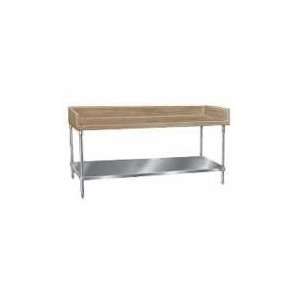  Advance Tabco BS 306 Wood Top Bakers Table with Stainless 