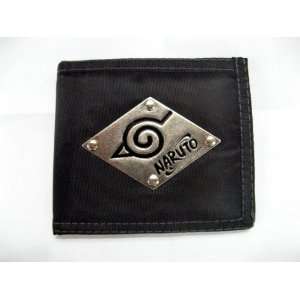    Naruto Charcoal Black Konoha Symbol Wallet + Pin Toys & Games