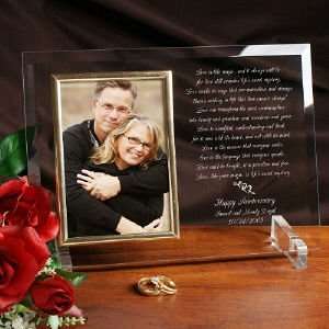  Love Is Magic Anniversary Personalized Beveled Glass 