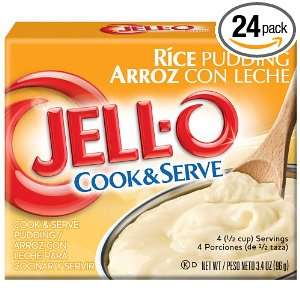 Jell O Cook & Serve Rice Pudding, 3.4 Ounce Boxes (Pack of 24)  