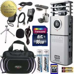  Zoom Q3HD Video Recorder w Stereo Bag Q3 HD Accessory Pack and Mic 