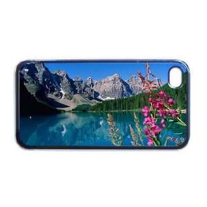 Scenic Nature Lake Mountains Apple RUBBER iPhone 4 or 4s Case / Cover 