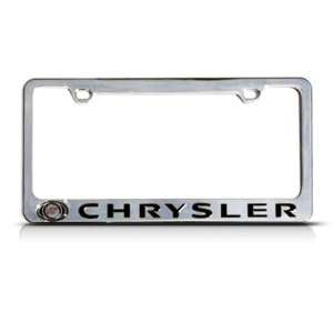  Chrysler Licensed Zinc Metal License Plate Frame Tag 