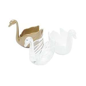  Plastic Swans   Gold 