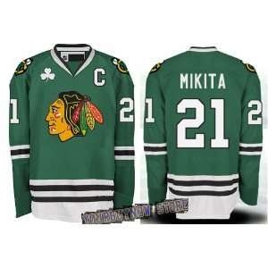 St Pattys Day NHL Gear   Stan Mikita #21 Chicago Blackhawks Green 