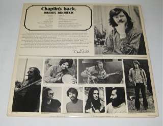   BRUBECK CHAPLINS BACK VINYL LP *PROMO* PARAMOUNT 1971 MICHEAL BRECKER