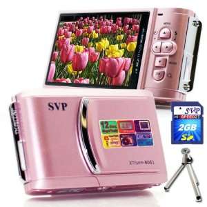 SVP Xthinn 8061 Pink 12MP Max 2.8 inch LCD Slim Digital Camera with 