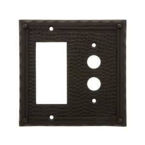 Bungalow Style Push Button / GFI Combination Switch Plate 