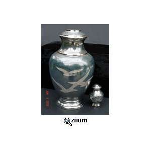    ADULT SOLID BRASS GOING HOME FUNERAL CREMATION URN 