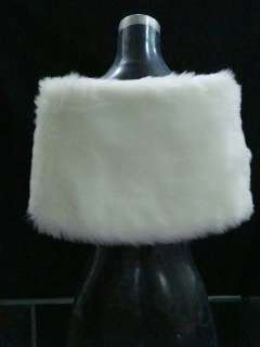 Ivory Faux Fur Stole Wrap Wedding Bridal Coat/Shawl New  