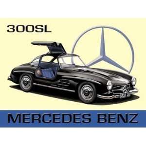 Mercedes 300SL Metal Sign Automobiles and Cars Decor Wall Accent
