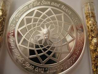 OZ 925 SILVER FRANKLIN MINT COIN SUN AND MOON GENIUS OF 