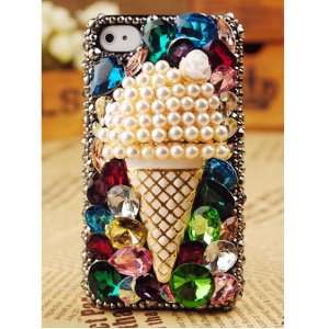  Apple Iphone 4s 4g Crystal Pearl Cone Icecream Bling 
