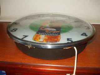 Vintage SUNCREST Sun Crest Soda Pop Lighted Clock  