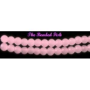   Milk Glass Beads   6mm   14 Strand   ROSE PINK Arts, Crafts & Sewing