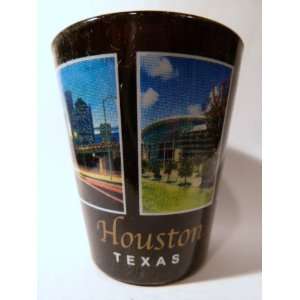  Houston Texas Black 5 Window Shot Glass