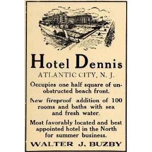   Atlantic City NJ Walter J. Buzby   Original Print Ad