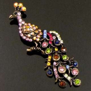   Item  1pc Austrian rhinestone crystal peacock brooch pin