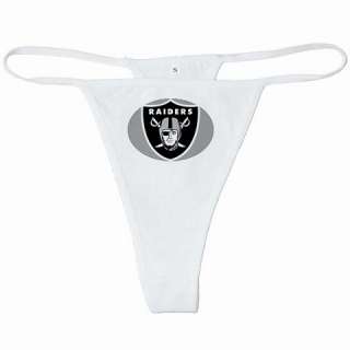 New Oakland Raiders White or Pink Thong  