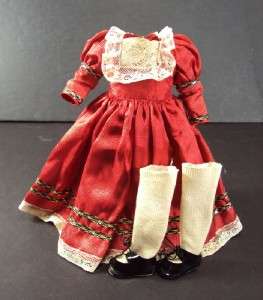   French Silk Taffeta Dress 9 10Jumeau Steiner Bru Bebe Doll  