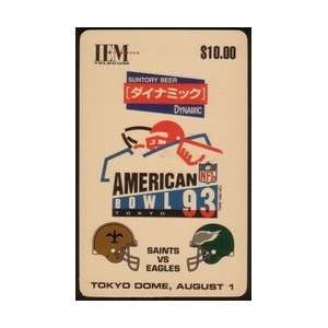   10. NFL American Bowl 1993 Saints vs Eagles Suntory Beer Tokyo Dome