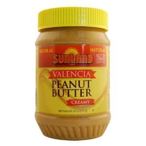 Sunland Creamy Valencia Pure Peanut Butters, 18 Ounce Pet Jar