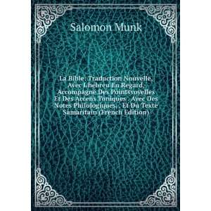   , . Et Du Texte Samaritain (French Edition) Salomon Munk Books