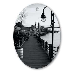   Wilmington Ornament Black Oval Ornament by 