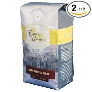 Caffe Umbria Arco Etrusco Blend, Dark Roast, 12 Ounce Bags (Pack of 2 