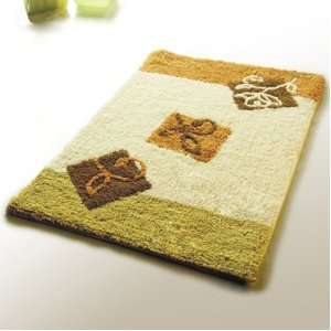  Naomi   [Beige Leaf] Luxury Home Rugs (19.7 by 31.5 inches 