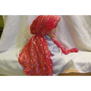  Fancy Party Headwear Turban Bonnet Hijab red Hat 