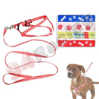 47 Pet Dog Safety Leash Harness Nylon Strap Multi Patterns  
