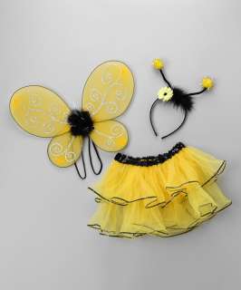 WHIMISCAL CHILD S YELLOW AND BLACK BUMBLE BEE TUTU  