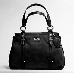 NEWCoach Signature Sateen Outline Carryall 15402 Black  
