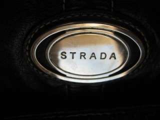 Strada Black Six Pocket Medium Hobo Handbag  