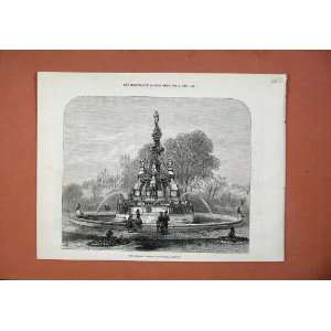  1873 Stewart Memorial Fountain Glasgow Scotland Art