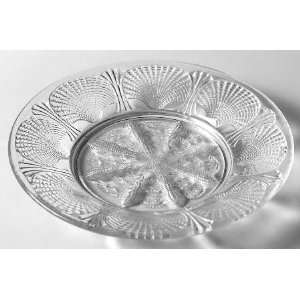  Portieux Seashell Clear Canape Plate, Crystal Tableware 