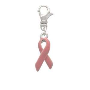  Pink Ribbon Clip On Charm Arts, Crafts & Sewing
