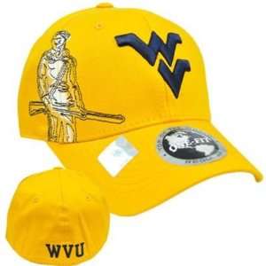   Virginia Mountaineers Hat Cap Flex Fit Stretch Top of the World Yellow