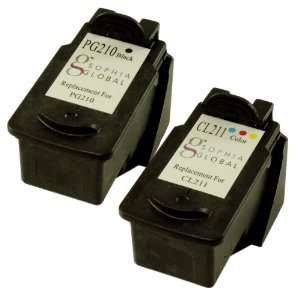   Ink Cartridge Replacement for Canon PG 210 CL 211 (1 Black, 1 Color