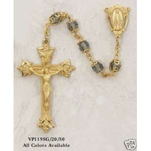  Silver Swarovski Black Prayer Rosary Beads Arts, Crafts & Sewing