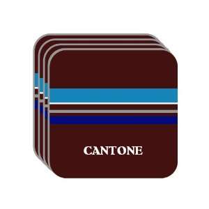 Personal Name Gift   CANTONE Set of 4 Mini Mousepad Coasters (blue 