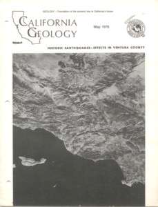 CALI GEOLOGY 5/1978 HISTORIC EARTHQUAKES, KLAMATH RIVER  