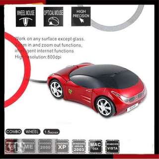 Flash Blue Light Red Auto Car Shape High Precision USB Internet 