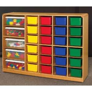  Korners For Kids Oak Mobile 29 Mixed Tray Cubby   55 1/4 x 
