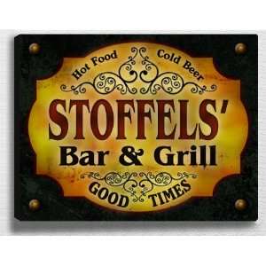  Stoffelss Bar & Grill 14 x 11 Collectible Stretched 