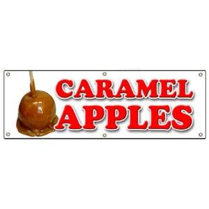  72 CARAMEL APPLES BANNER SIGN candy apple cart sign signs 