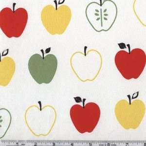  45 Wide Metro Market Apples Ivory Fabric By The Yard 