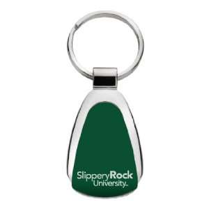  Slippery Rock University   Teardrop Keychain   Green 
